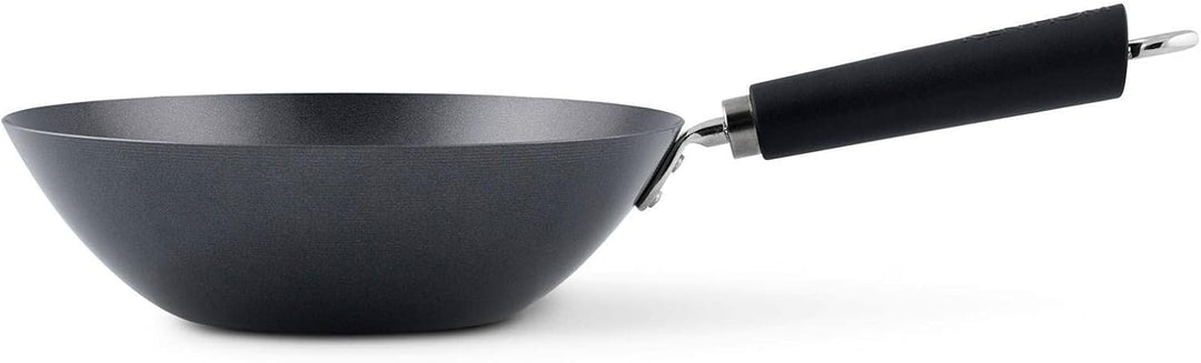 Ken Hom Wokpfanne 27 cm Induktion aus Karbonstahl antihaftbeschichtet mit Phenolharz-Griff - Wok Set