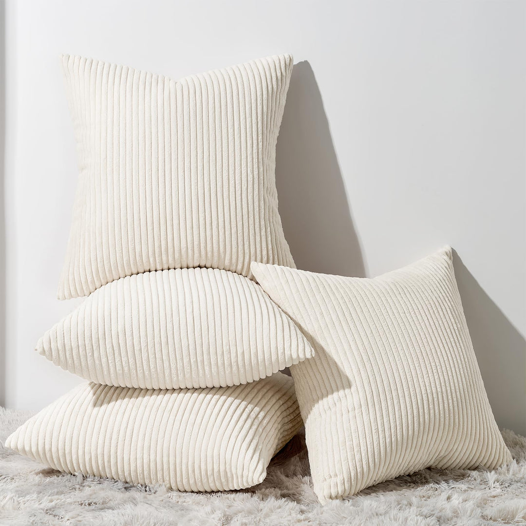 Topfinel 4er Set Samt Kissenbezug Kissenhülle Kopfkissenbezug Dekorative Dekokissen Couchkissen Deko