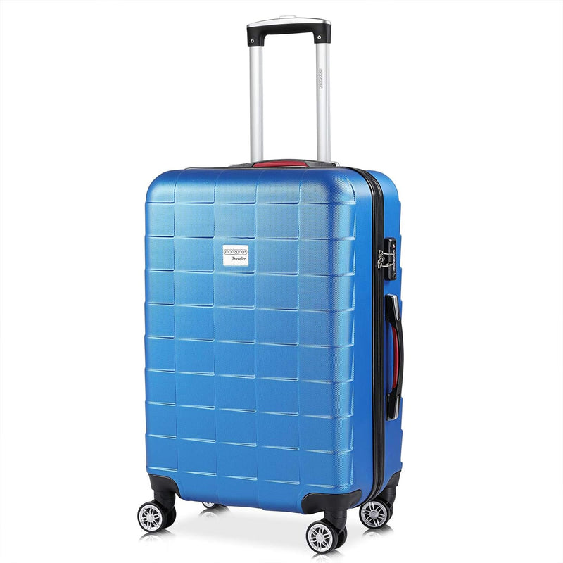 Monzana® Koffer Handgepäck Trolley mit TSA Schloss Zwillingsrollen Teleskopgriff Standfüsse Grösse L