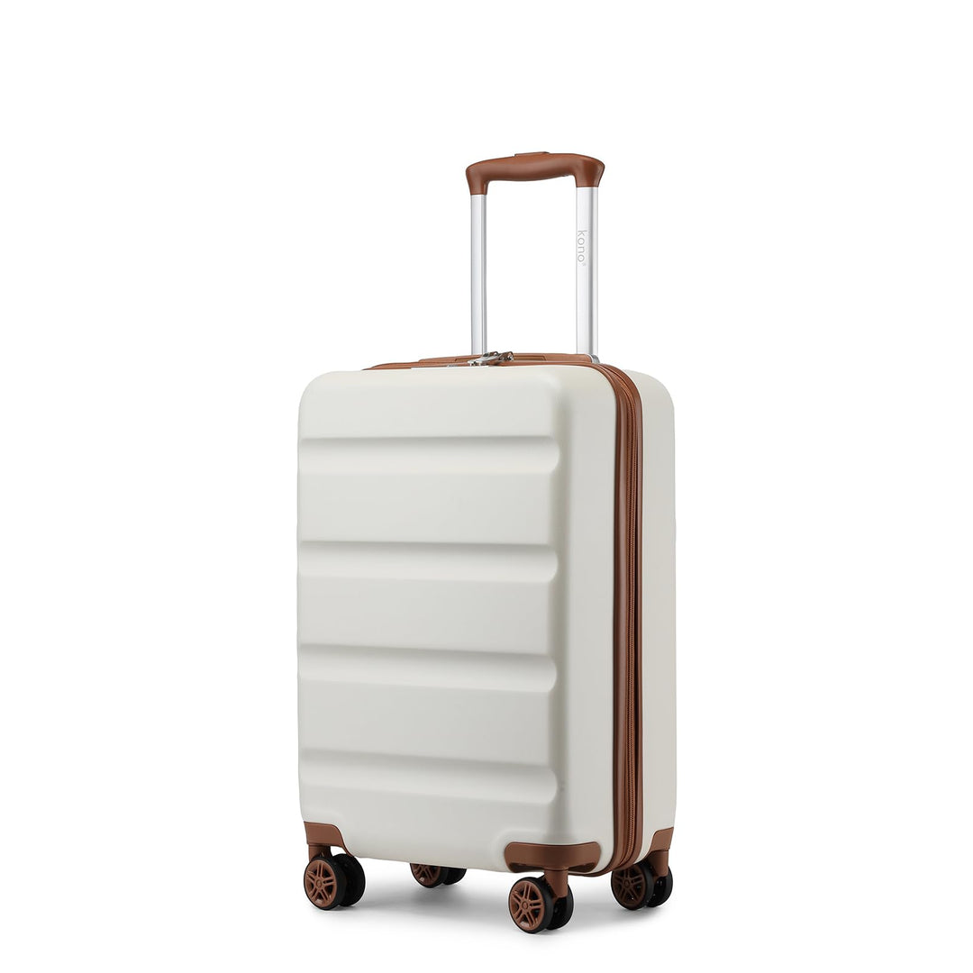 KONO Koffer Trolley Handgepäck Kabinenkoffer Leichte Hartschalengepäck mit TSA-Schloss und doppelte
