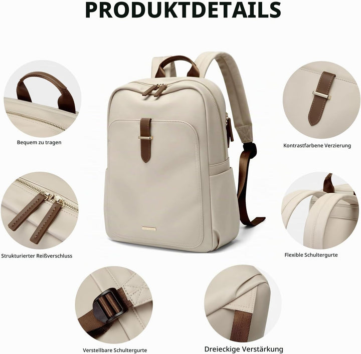 GOLF SUPAGS Laptop Rucksack Damen Elegant 16 Zoll Schulrucksack Herren Arbeit Rucksack mit Laptopfac