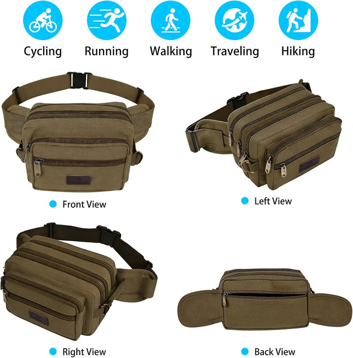 Bauchtasche Grosse Kapazität für Herren Damen, SUNSEATON Gürteltasche,Multifunktionale Sport Hüfttas