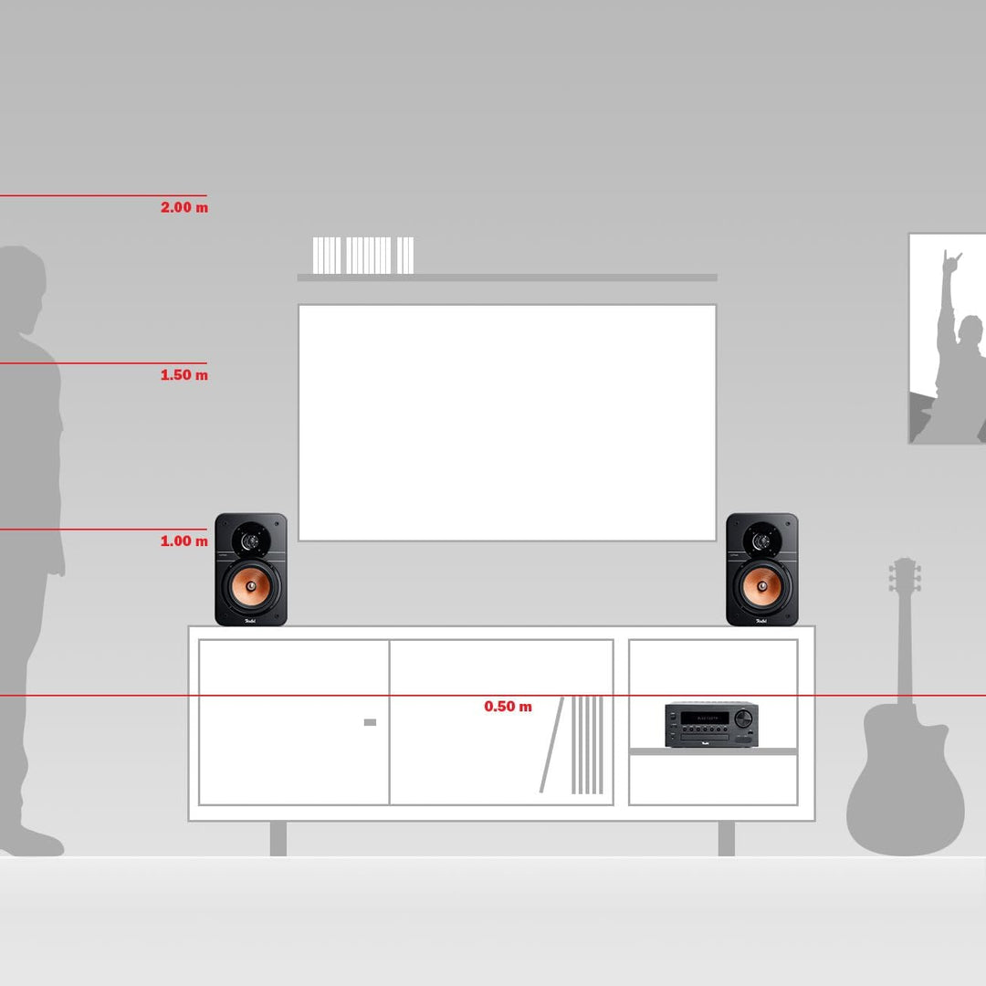 Teufel Ultima 20 - HiFi-Regallautsprecher, Kompakt & Leistungstark, Phase-Plug, Präziser Sound, 2-We
