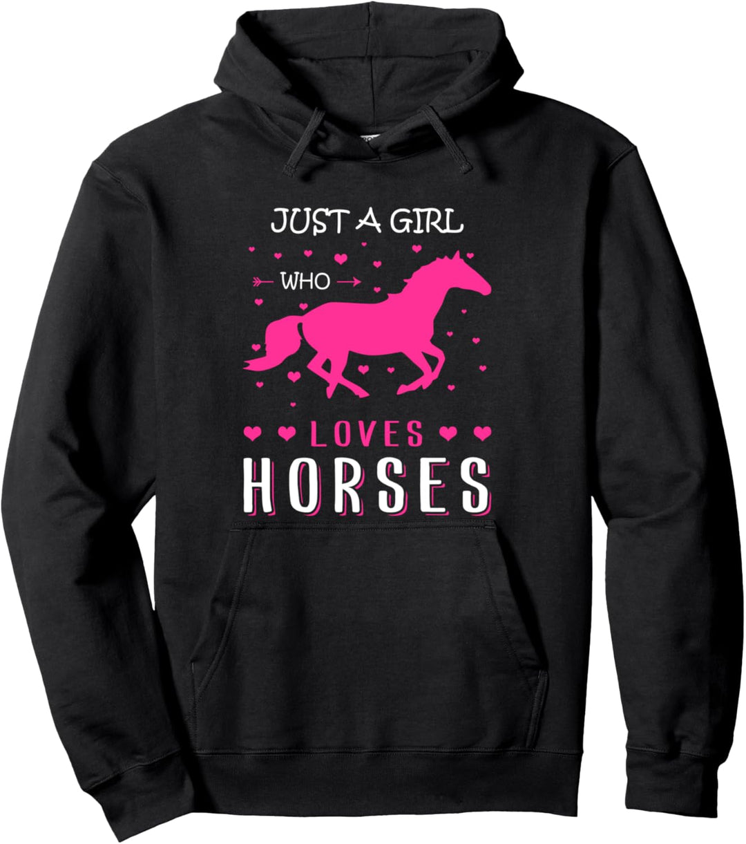 Nur ein Mädchen das Pferde liebt - Pferde Pullover Hoodie