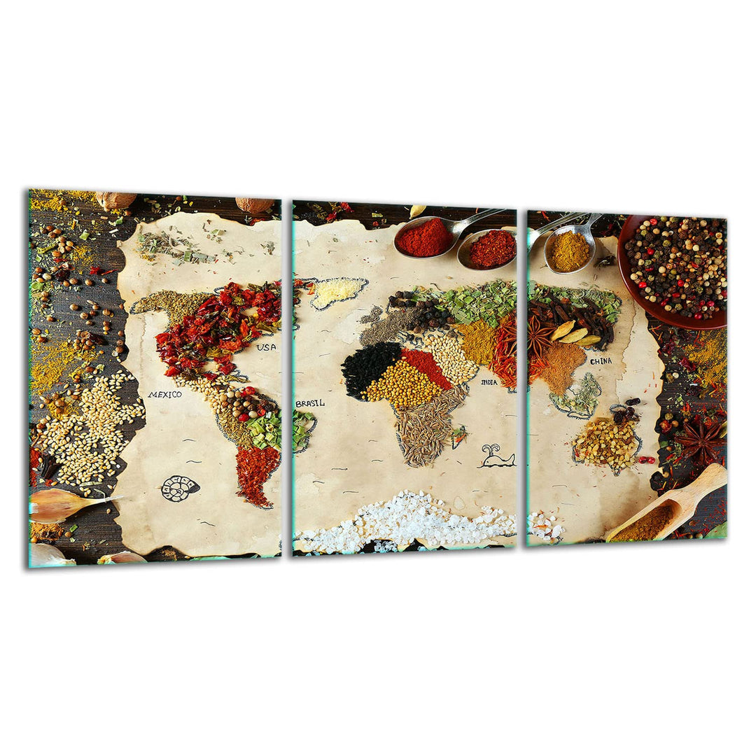 TMK ArtDeko Herdabdeckplatte 3 Teilig 3x30x52 cm - Spritzschutz Herdabdeckung – Herdschutz aus Siche