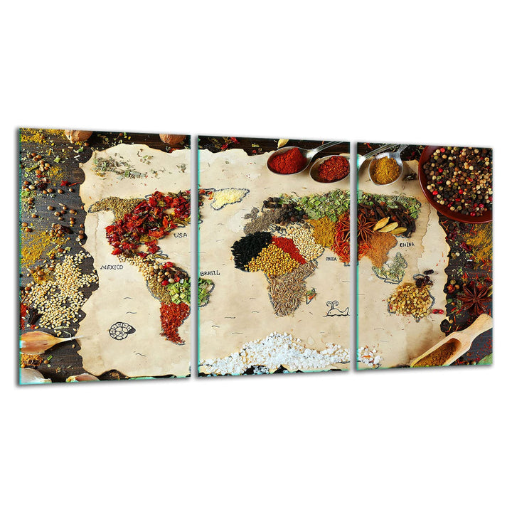 TMK ArtDeko Herdabdeckplatte 3 Teilig 3x30x52 cm - Spritzschutz Herdabdeckung – Herdschutz aus Siche
