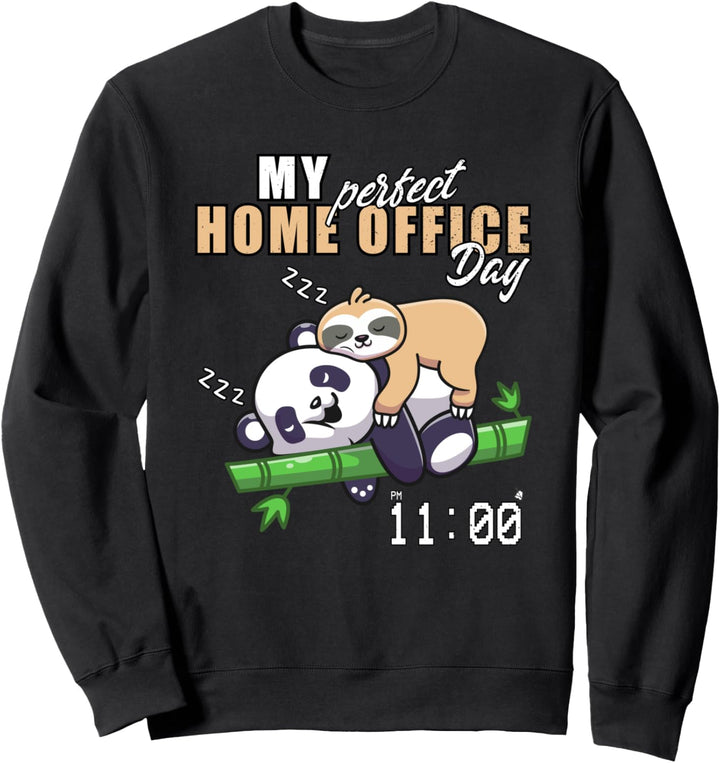 My perfect Home Office Day - Faultier Sloth Panda Sweatshirt