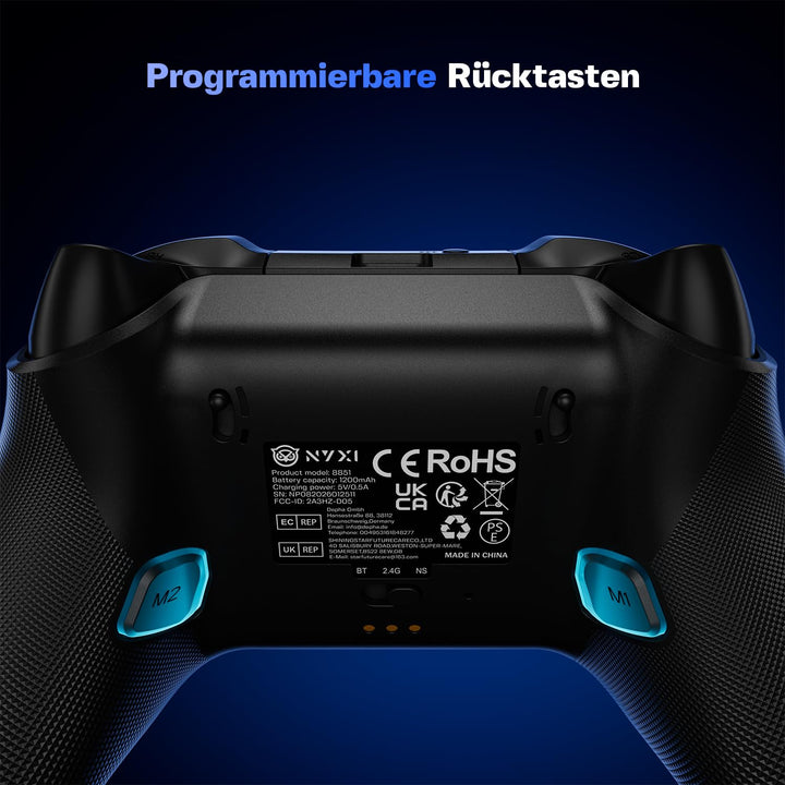 NYXI Imperial PC Gaming Controller mit Einstellbarer TMR Joysticks (Null-Drift), Austauschbare ABXY-