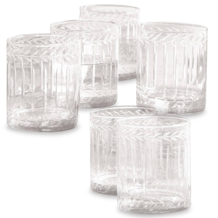 LOBERON® Glas 6er Set Padiès | Gläser Set Mit Feiner Glasgravur | Klassische Form | Zeitloses Dekor