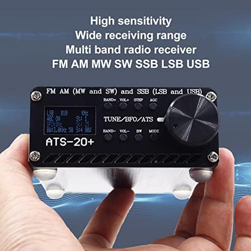 ATS 20+ Funkempfänger FM AM MW & SW SSB (LSB und USB) All-Band-Funkempfänger, 0,96-Zoll-LCD-Bildschi