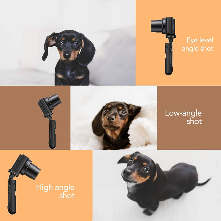 AODELAN Mini Kamera Stativ Griff, Handgriff mit Kabelloser Fernauslöser für Sony ZV-E10 ZV-1 A7SM3 A
