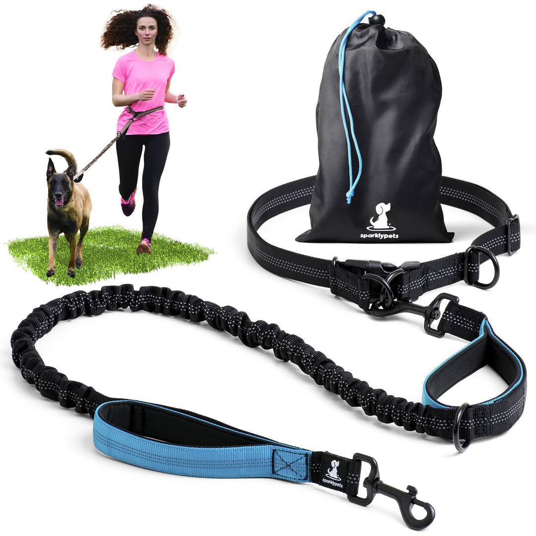 Joggingleine für Hunde zum Laufen, Joggen, Wandern | 2 in 1 Joggingleine und Normale Hundeleine für