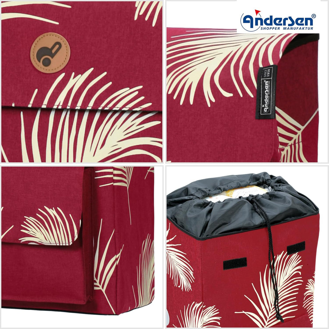 ANDERSEN Einkaufstrolley - Treppensteiger Royal Shopper Signe rot | ideal für Treppen, aus Alu, hohe