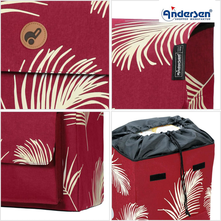 ANDERSEN Einkaufstrolley - Treppensteiger Royal Shopper Signe rot | ideal für Treppen, aus Alu, hohe
