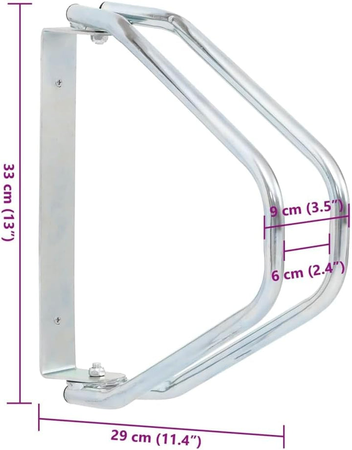 vidaXL Fahrradständer 2 STK. Wandmontage Verzinkter Stahl
