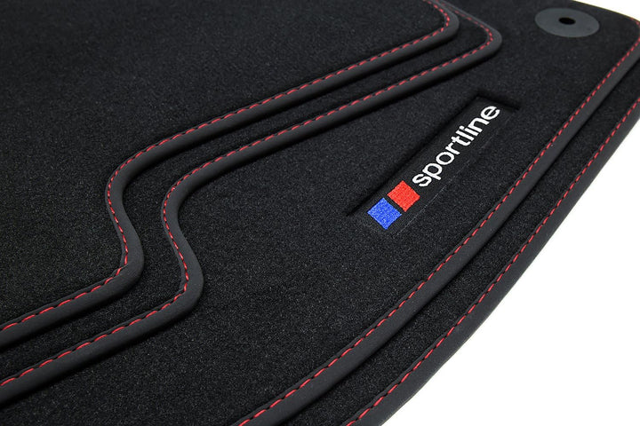 teileplus24 F652 Fussmatten Gummimatten Sportline Design kompatibel mit BMW X5 E70 / X6 E71 2006-201