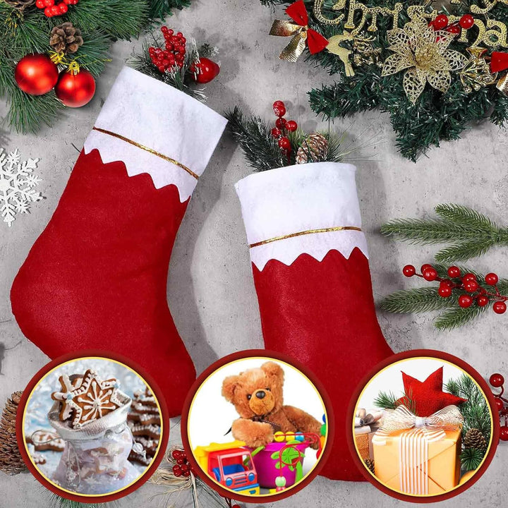 12 Stück Weihnachtsstrumpf Personalisiert,Weihnachtssocken Zum Aufhängen,Nikolaus Socken Zum Befülle