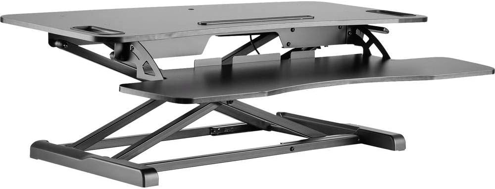DIGITUS DA-90380-1 Höhenverstellbarer Sitz/Steh Arbeitsplatz, Schwarz