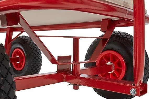 Izzy Bollerwagen Holz Kinder Luftreifen 100kg für alle Gelände Geeignet (Holzbollerwagen mit Pannens