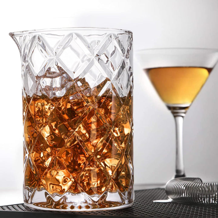 Tebery 2 Stück 700ml Cocktail Mixing Glas, Crystal Cocktail Mixing Krug, dicker Boden nahtlose Bar M