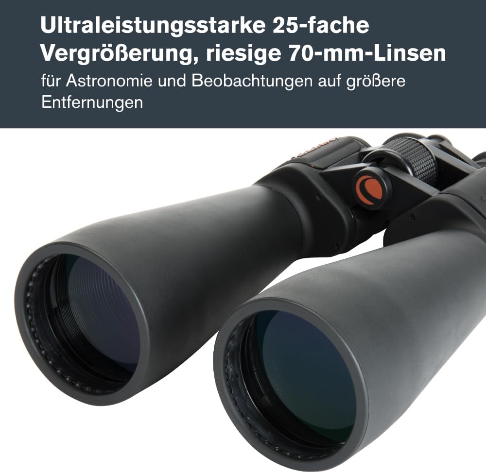 Celestron 71008 SkyMaster 25x70mm Porro Prism Binoculars with Multi-Coated Lens, BaK-4 Prism Glass a