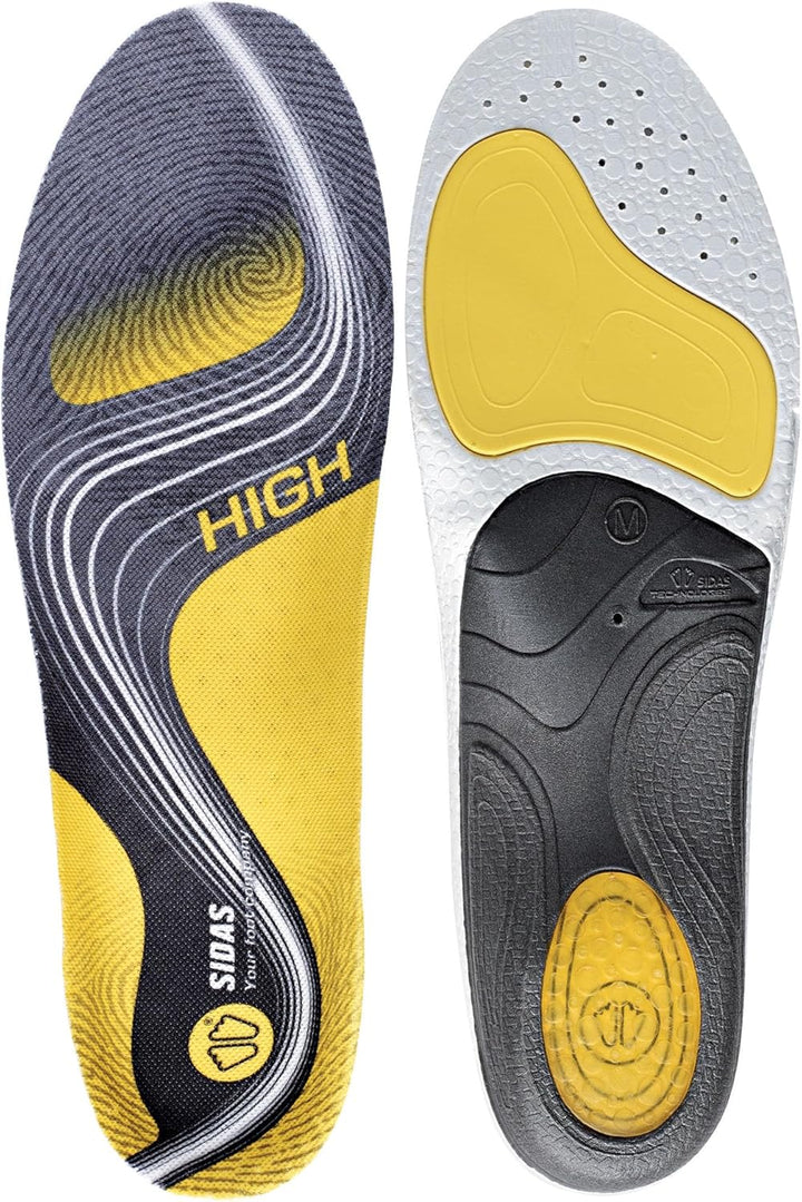 Sidas 3feet Activ' High-einlegesohlen Sohlen X-Large Yellow Black, X-Large Yellow Black