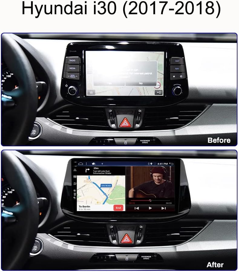 JOYX Android 12 Autoradio Passt für Hyundai i30 (2017-2018) - [4G+64G] - Eingebaut DSP/Carplay/Andro