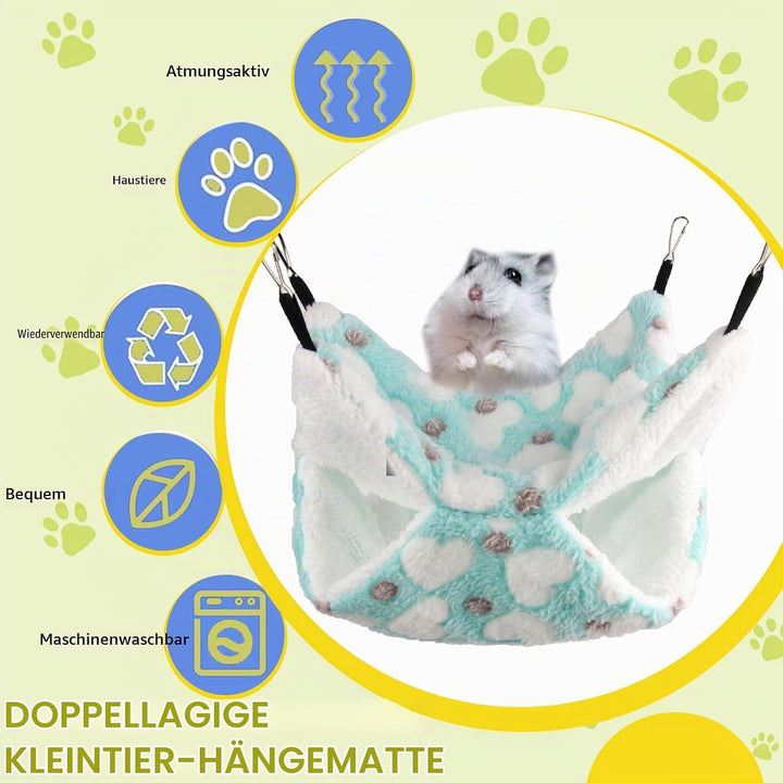 4 Stück Hängematte Meerschweinchen, Hängende Kleintierbetten Ratten Zubehör Haustierkäfighängematte