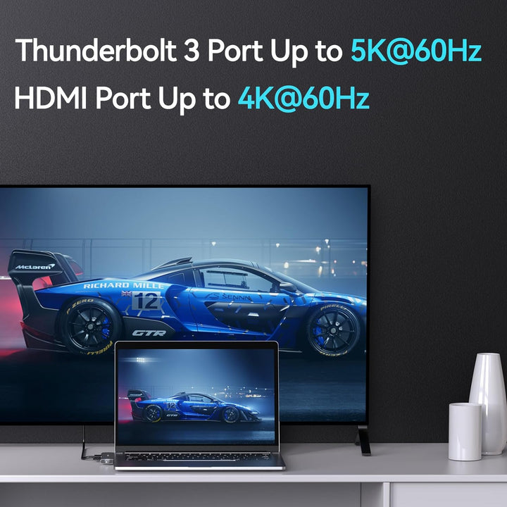 USB-C-Adapter für MacBook Pro 2020, MacBook Pro USB Adapter HDMI MacBook Pro Dongle mit 4KHDMI, 2 US
