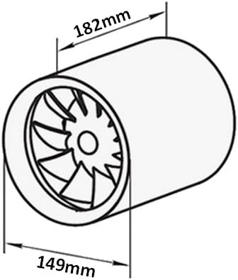 Rohreinschubventilator Soundless Turbine Duo 150mm, 150mm