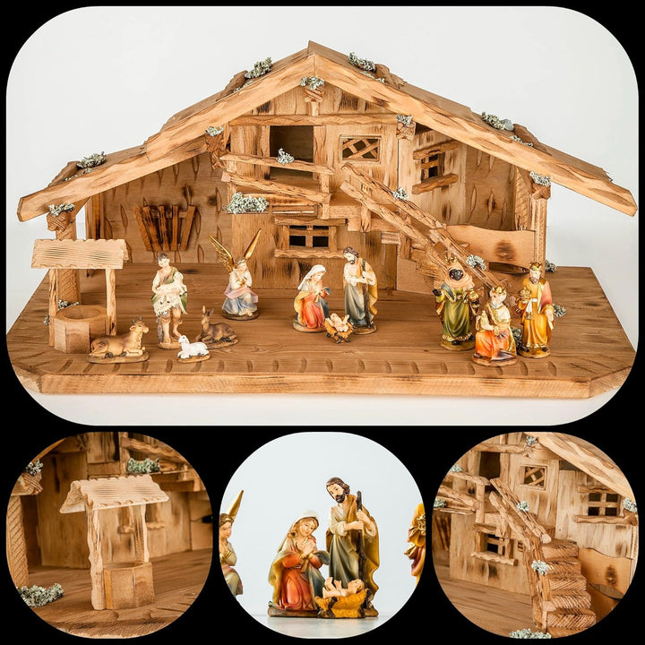 Holz und Gartentrends Weihnachtskrippe Krippe Krippenstall Weihnachten Weihnachtskrippen Tischkrippe