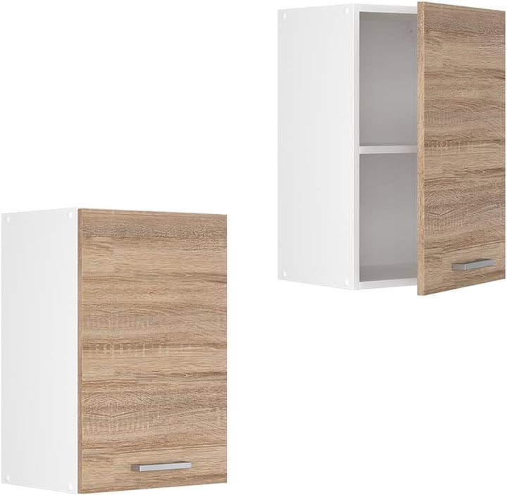 Vicco Hängeschrank R-Line, Sonoma/Weiss, 40 cm Sonoma Hängeschrank 40cm, Sonoma Hängeschrank 40cm