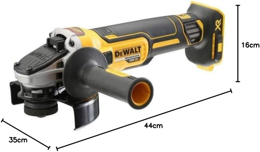 Dewalt 18 Volt 125 mm Akku-Winkelschleifer DCG405P2 (800 Watt, bürstenloser Motor, Epoxyd-Harz gepan