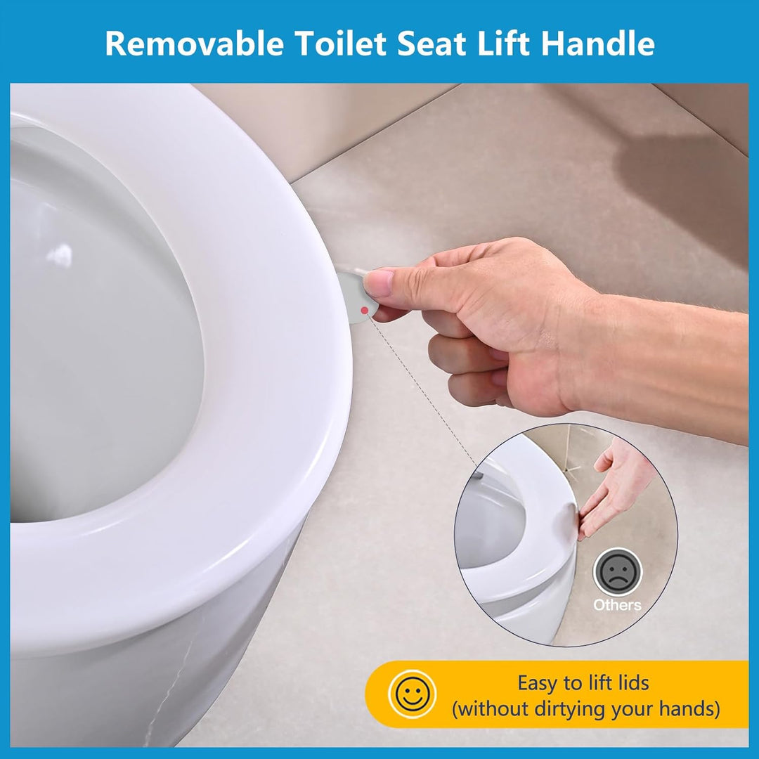 YEAUPE PRO Toilettendeckel mit Absenkautomatik Oval, Klodeckel Weiss, Duroplast | WC Sitz Abnehmbar