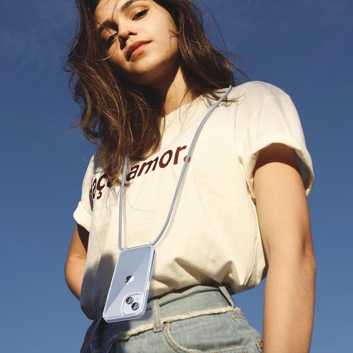 GOODVISH Handykette für iPhone 15 Hülle mit Band | Kameraschutz und Bildschirmschutz | | Necklace Ha