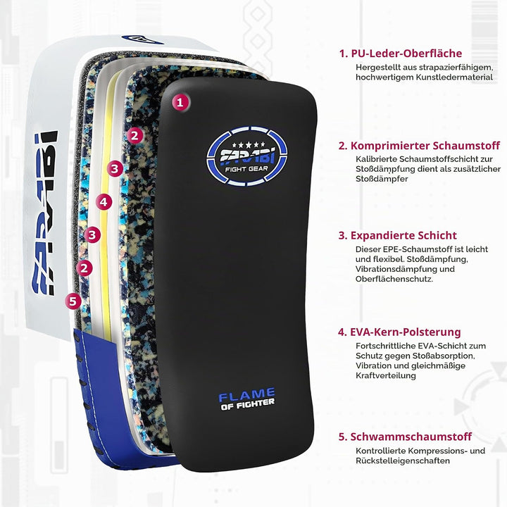 Farabi Sports schlagpolster für Coaching, Training, Kickboxen Curved Kick Pads, schlagpolster Kampfs