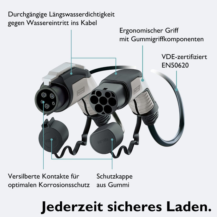 PHOENIX CONTACT Adapter-Ladekabel Elektroauto Typ 1 (Mode 3) - EV Ladekabel 1628021 E-Auto und Hybri