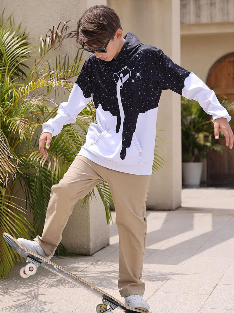 Belovecol Hoodie Jungen Mädchen Kapuzenpullover Neuheit 3D Druck Pullover Personalisierte Kapuzenpul