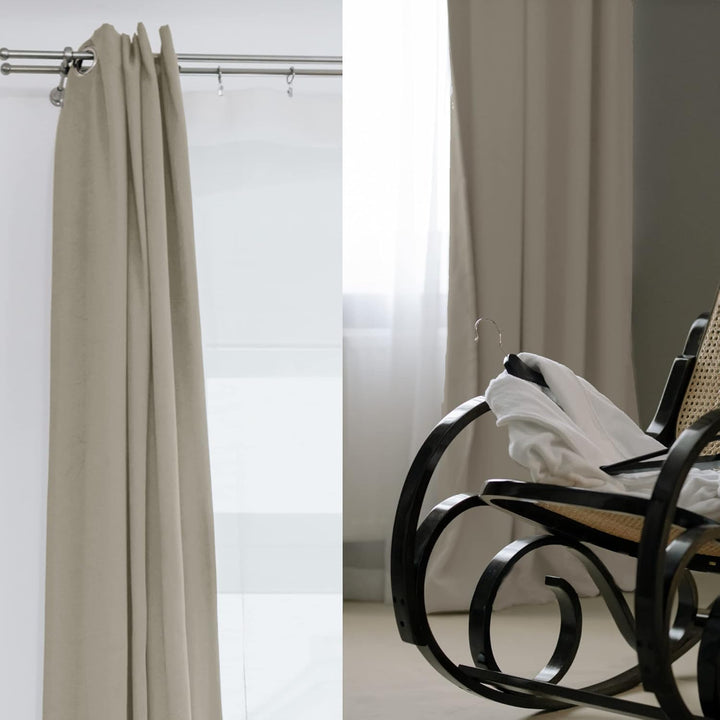 Cleanlevel EST 2016 Verdunklungsvorhang mit Ösen 140cm x 245cm Vorhang Blickdicht Thermo Gardine Wär