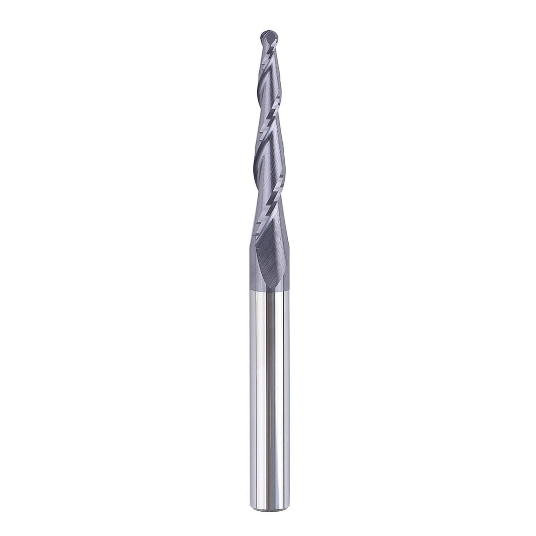 SpeTool Kugelkopffräser Konische Fräser CNC 2 Flöten 1,5 mm Radius Gravierfräser 6mm Schaft mit TiAl