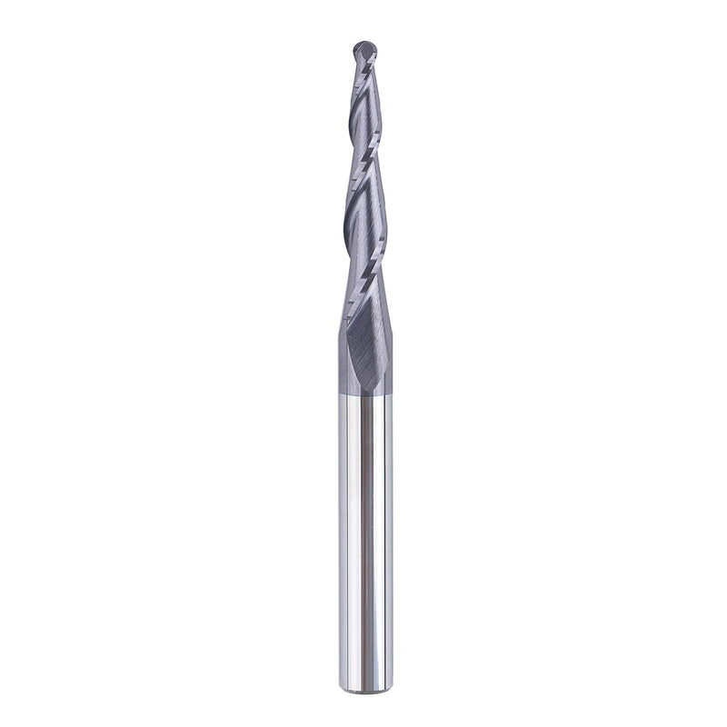 SpeTool Kugelkopffräser Konische Fräser CNC 2 Flöten 1,5 mm Radius Gravierfräser 6mm Schaft mit TiAl