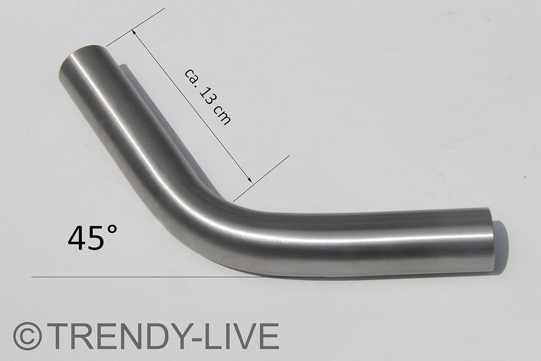 Edelstahlrohrbogen Ø 30x2mm Geländer Schweissbogen Rund Rohr geschliffen Korn 240, Abmessung:45° - Ø