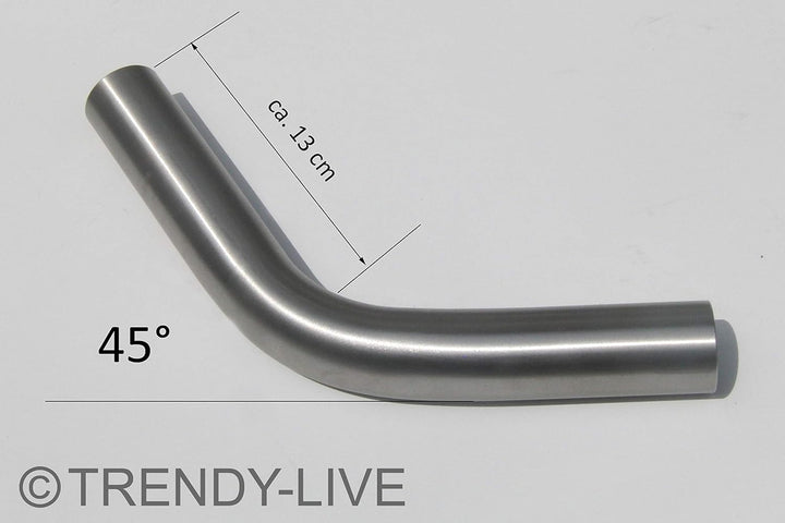 Edelstahlrohrbogen Ø 30x2mm Geländer Schweissbogen Rund Rohr geschliffen Korn 240, Abmessung:45° - Ø