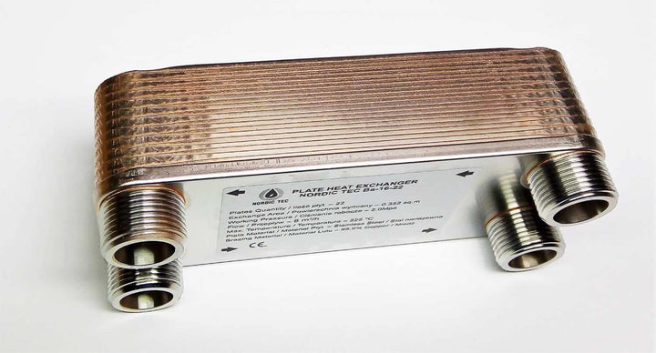 Edelstahl Plattenwärmetauscher Plattenwärmeübertrager Nordic Tec Ba-16-22 22 Platten 100kW 1” mit Wa