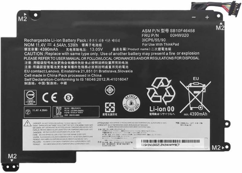 XITAIAN 11.4V 53Wh 4610mAh 00HW020 00HW021 Ersatz Laptop Akku für Lenovo Yoga 460 Series SB10F46458