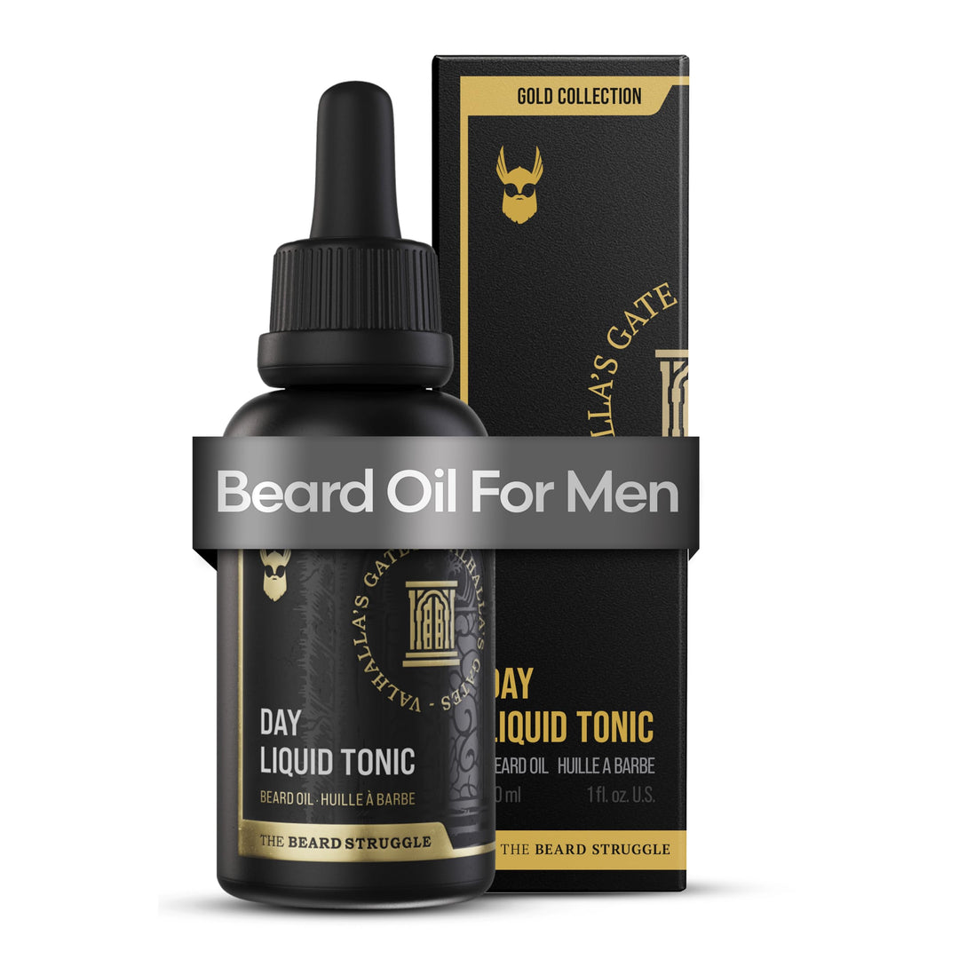 The Beard Struggle Day Liquid Tonic Bartöl für Männer – Gold Collection (Valhalla's Gates) – Bartpfl