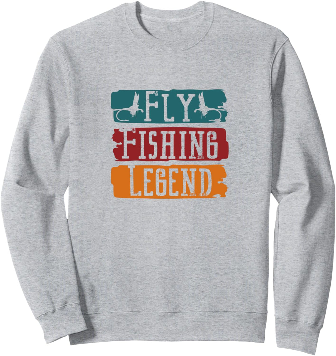 Fliegenfischerlegende Ironisches Zitat Naturfischer Sweatshirt