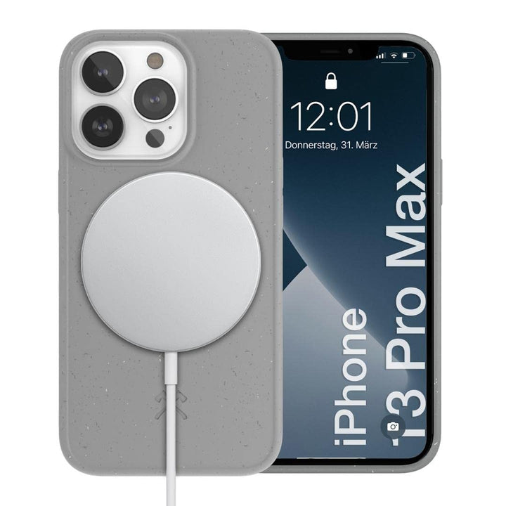 Woodcessories - Magnetische Antibakterielle Bio Hülle kompatibel mit iPhone 13 Pro Max Hülle mit Mag