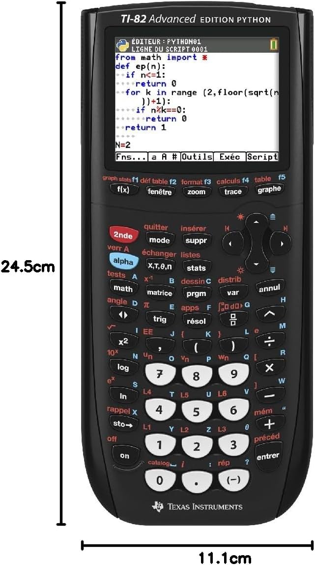 Texas Instruments TI-82 Advanced Phyton Edition Grafischer Taschenrechner (Farbdisplay) Schwarz