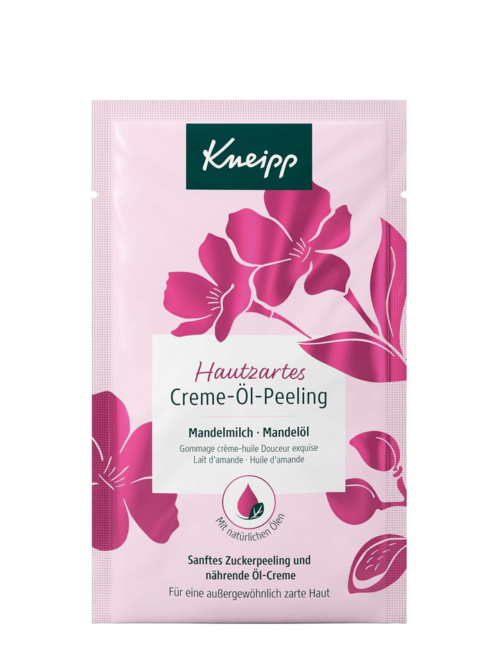 Kneipp Hautzartes Creme-Öl-Peeling - Körperpeeling mit wertvollem Mandelöl und feinen Zuckerkristall
